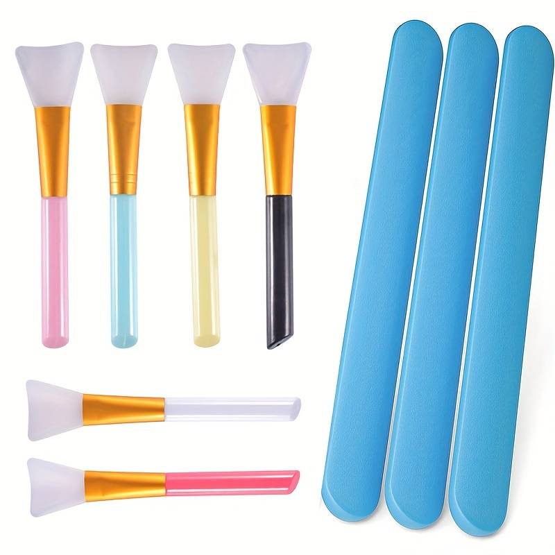 Blue Color Silicone Stirring Sticks Resin Tool Kit, Reusable Silicone  Popsicle Sticks With Silicone Brushes For Mixing Resin, Epoxy, Liquid,  Paint, Making Glitter Tumblers - Temu United Arab Emirates